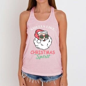 Smells Like Christmas Spirigift Funny Santa Claus Gift Women's Knotted Racerback Tank