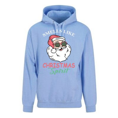 Smells Like Christmas Spirigift Funny Santa Claus Gift Unisex Surf Hoodie