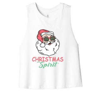 Smells Like Christmas Spirigift Funny Santa Claus Gift Women's Racerback Cropped Tank