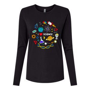 Science Lover Chemistry Biology Physics Love Science Womens Cotton Relaxed Long Sleeve T-Shirt