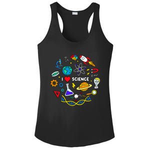 Science Lover Chemistry Biology Physics Love Science Ladies PosiCharge Competitor Racerback Tank