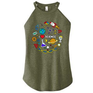 Science Lover Chemistry Biology Physics Love Science Women's Perfect Tri Rocker Tank