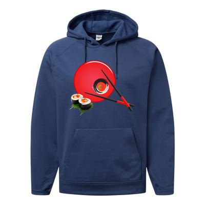 Sushi Lover Cool Gift Performance Fleece Hoodie