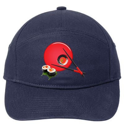 Sushi Lover Cool Gift 7-Panel Snapback Hat