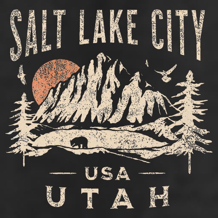 Salt Lake City 7 Panel Mesh Trucker Snapback Hat