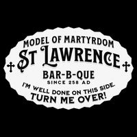 St Lawrence Catholic BBQ Fathers Day gift Deacon 16 in Basic Backpack