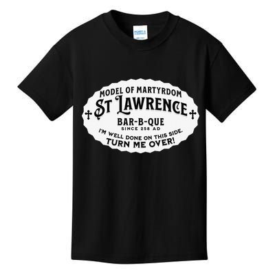 St Lawrence Catholic BBQ Fathers Day gift Deacon Kids T-Shirt