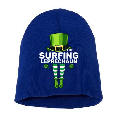 Surfing Leprechaun Costume Gift Matching Family Gift Short Acrylic Beanie