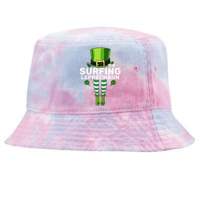 Surfing Leprechaun Costume Gift Matching Family Gift Tie-Dyed Bucket Hat