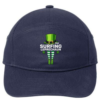 Surfing Leprechaun Costume Gift Matching Family Gift 7-Panel Snapback Hat