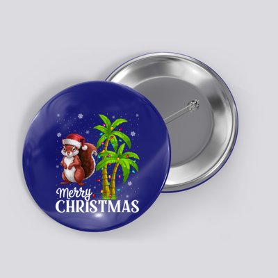 Squirrel Lovers Christmas Tree Lights Beach Gift Button
