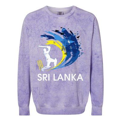 Sri Lanka Cricket 2024 Sri Lankan Cricket Jersey Colorblast Crewneck Sweatshirt