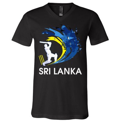 Sri Lanka Cricket 2024 Sri Lankan Cricket Jersey V-Neck T-Shirt