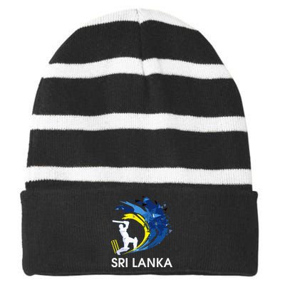 Sri Lanka Cricket 2024 Sri Lankan Cricket Jersey Striped Beanie with Solid Band