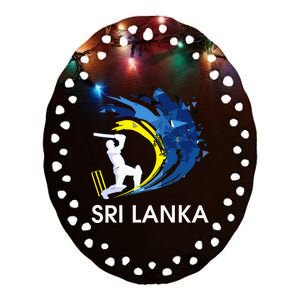 Sri Lanka Cricket 2024 Sri Lankan Cricket Jersey Ceramic Oval Ornament