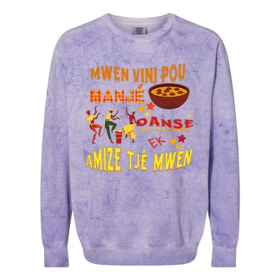 St. Lucia Creole Day Manje Danse Kweyol Day Colorblast Crewneck Sweatshirt