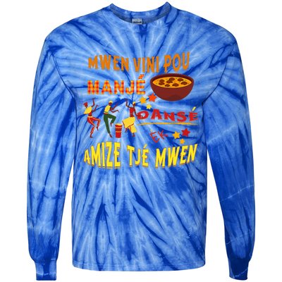 St. Lucia Creole Day Manje Danse Kweyol Day Tie-Dye Long Sleeve Shirt