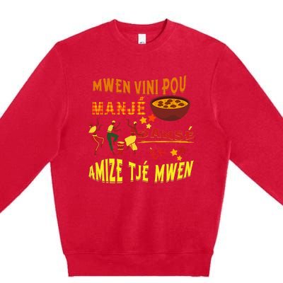 St. Lucia Creole Day Manje Danse Kweyol Day Premium Crewneck Sweatshirt