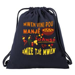 St. Lucia Creole Day Manje Danse Kweyol Day Drawstring Bag