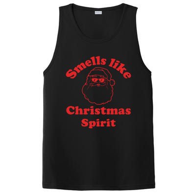 Smells Like Christmas Spirit Funny Santa Claus Face Gift PosiCharge Competitor Tank