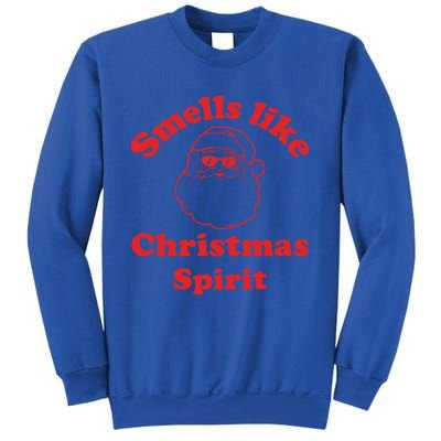 Smells Like Christmas Spirit Funny Santa Claus Face Gift Sweatshirt