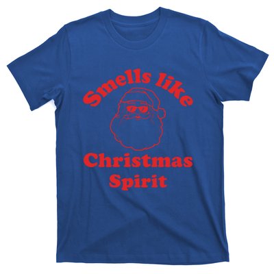 Smells Like Christmas Spirit Funny Santa Claus Face Gift T-Shirt