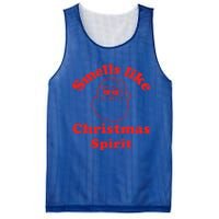 Smells Like Christmas Spirit Funny Santa Claus Face Gift Mesh Reversible Basketball Jersey Tank