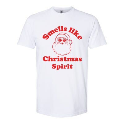 Smells Like Christmas Spirit Funny Santa Claus Face Gift Softstyle CVC T-Shirt