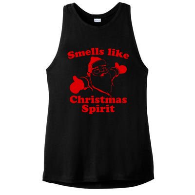 Smells Like Christmas Spirit Funny Santa Xmas Meaningful Gift Ladies PosiCharge Tri-Blend Wicking Tank