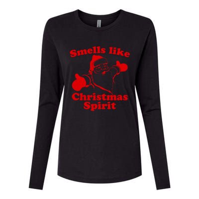 Smells Like Christmas Spirit Funny Santa Xmas Meaningful Gift Womens Cotton Relaxed Long Sleeve T-Shirt