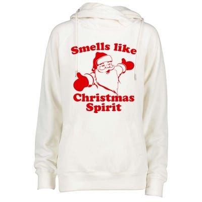 Smells Like Christmas Spirit Funny Santa Xmas Meaningful Gift Womens Funnel Neck Pullover Hood