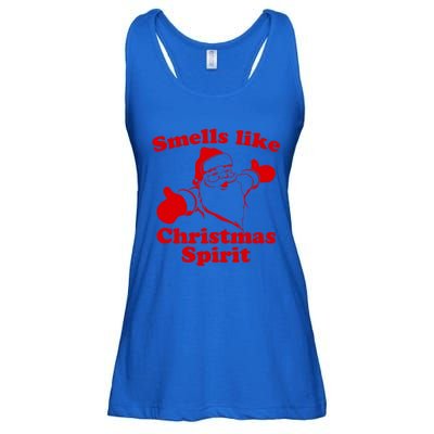 Smells Like Christmas Spirit Funny Santa Xmas Meaningful Gift Ladies Essential Flowy Tank