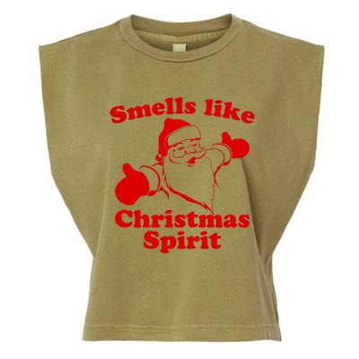 Smells Like Christmas Spirit Funny Santa Xmas Meaningful Gift Garment-Dyed Women's Muscle Tee