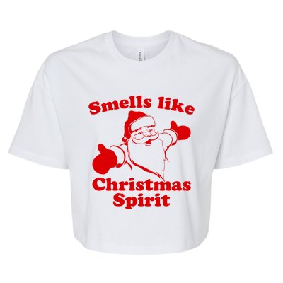 Smells Like Christmas Spirit Funny Santa Xmas Meaningful Gift Bella+Canvas Jersey Crop Tee