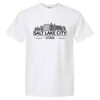 Salt Lake City Utah Cityscape Travel To Salt Lake City Garment-Dyed Heavyweight T-Shirt