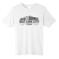 Salt Lake City Utah Cityscape Travel To Salt Lake City Tall Fusion ChromaSoft Performance T-Shirt