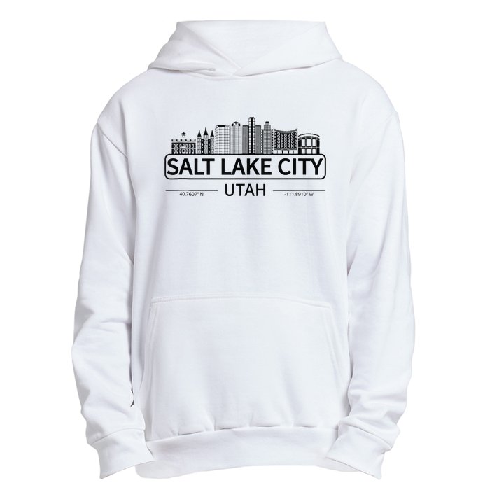 Salt Lake City Utah Cityscape Travel To Salt Lake City Urban Pullover Hoodie