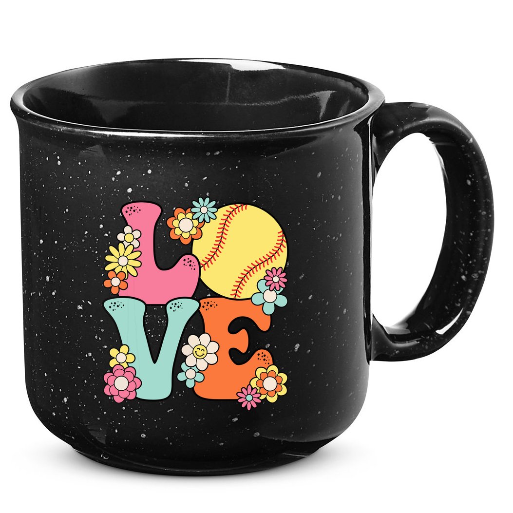 Softball Love Cute Softball Lover Women Teens Girl 15oz Campfire Ceramic Mug