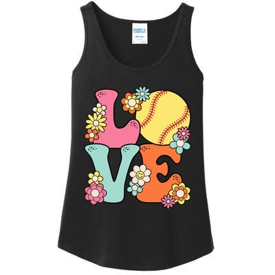 Softball Love Cute Softball Lover Women Teens Girl Ladies Essential Tank