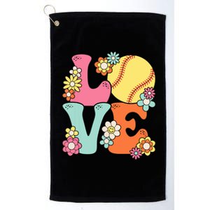 Softball Love Cute Softball Lover Women Teens Girl Platinum Collection Golf Towel