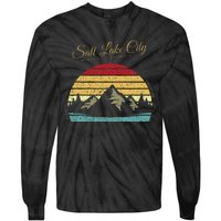 Salt Lake City Utah Vintage Hiking Outdoors Nature Woods Tie-Dye Long Sleeve Shirt