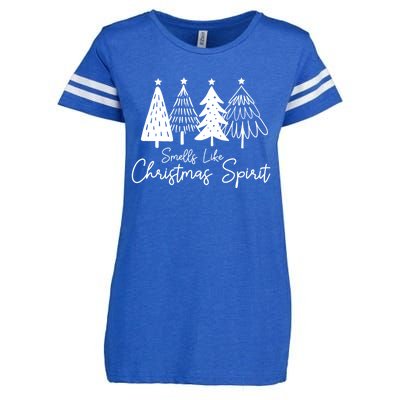 Smells Like Christmas Spirit Xmas Trees Spruce Funny Saying Gift Enza Ladies Jersey Football T-Shirt