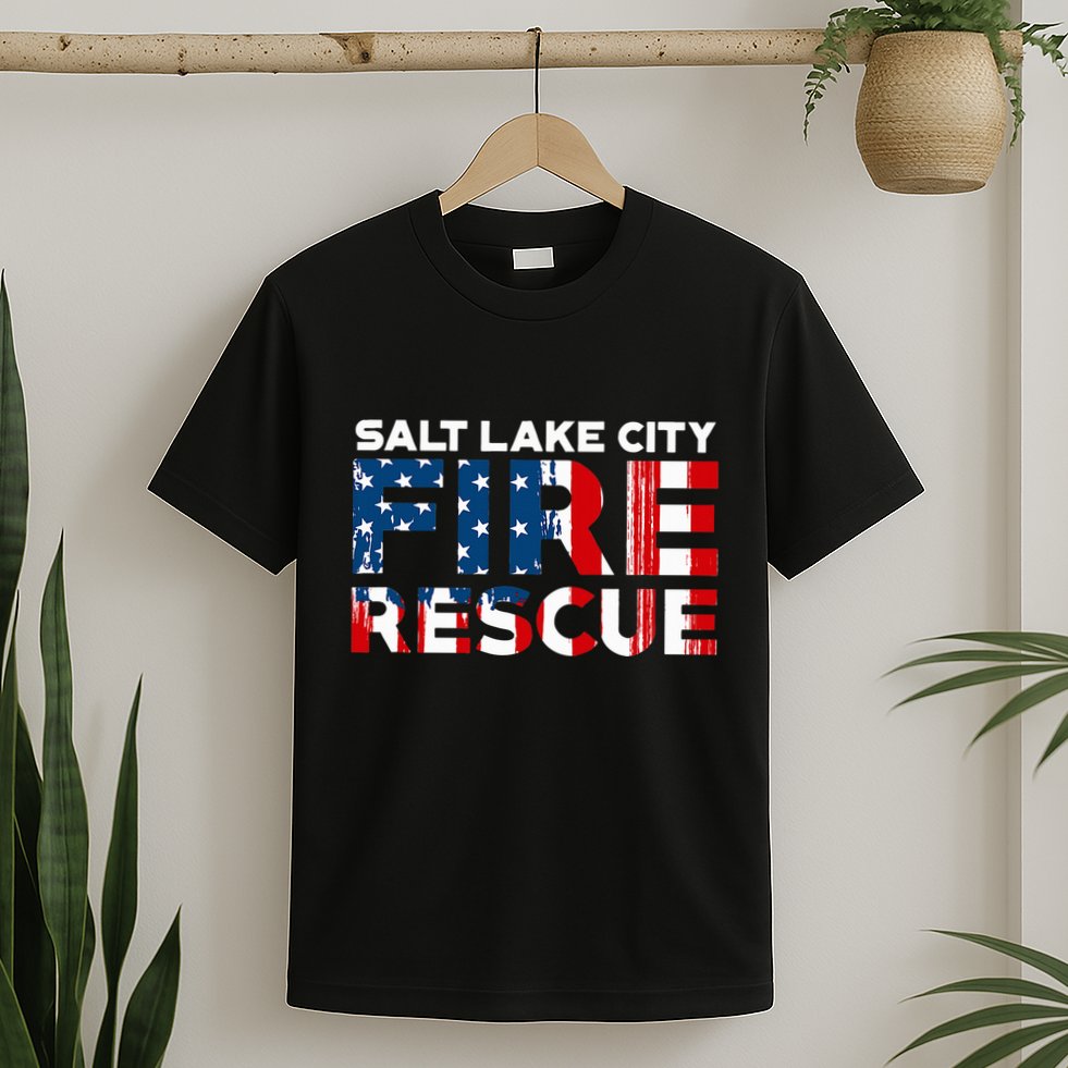 Salt Lake City Utah Fire Rescue Department Firefighters Duty T-Shirt