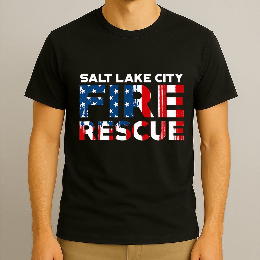 Salt Lake City Utah Fire Rescue Department Firefighters Duty T-Shirt