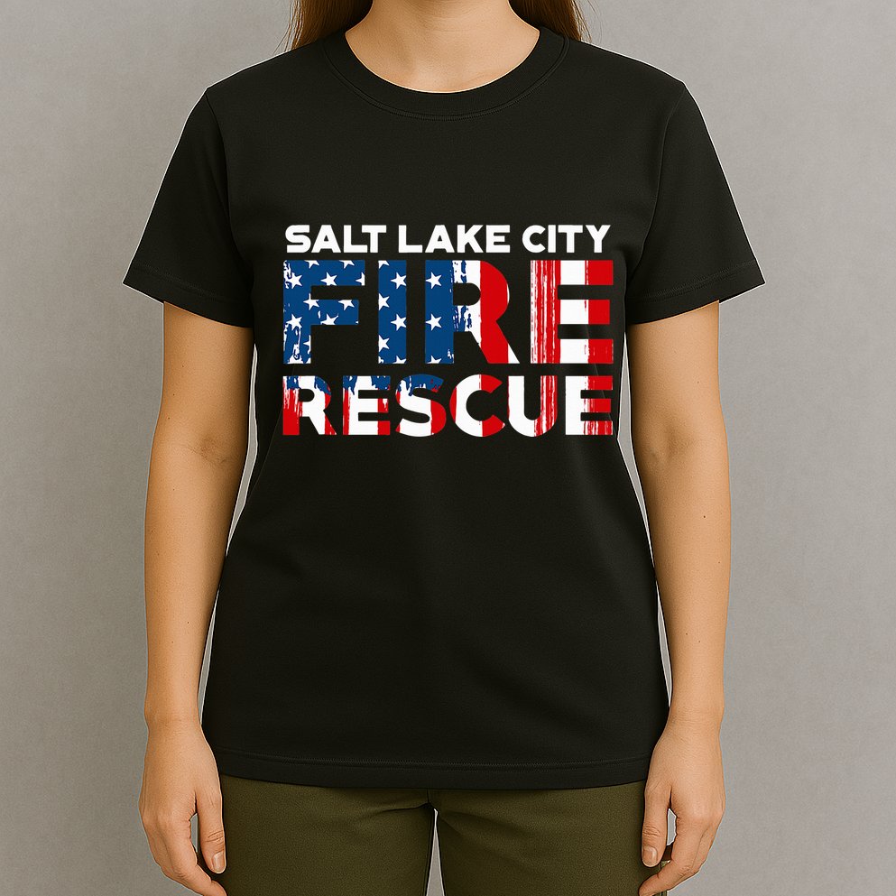 Salt Lake City Utah Fire Rescue Department Firefighters Duty T-Shirt