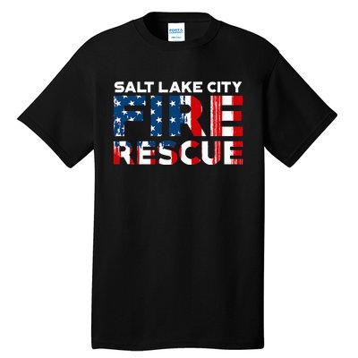 Salt Lake City Utah Fire Rescue Department Firefighters Duty Tall T-Shirt