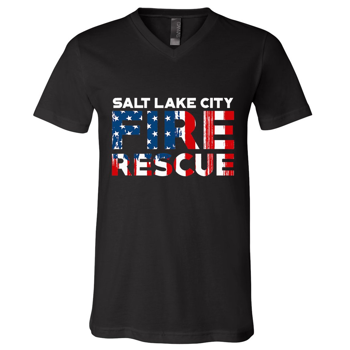 Salt Lake City Utah Fire Rescue Department Firefighters Duty V-Neck T-Shirt