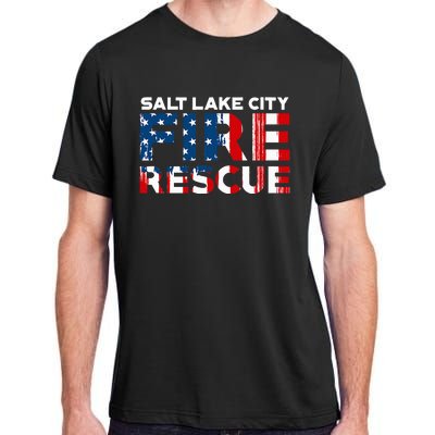 Salt Lake City Utah Fire Rescue Department Firefighters Duty Adult ChromaSoft Performance T-Shirt