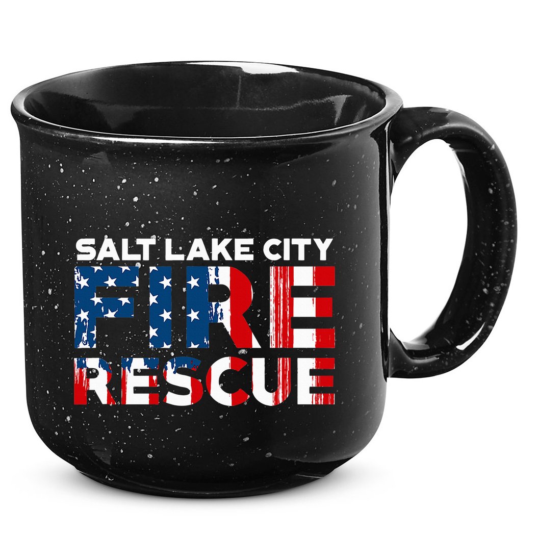 Salt Lake City Utah Fire Rescue Department Firefighters Duty 15oz Campfire Ceramic Mug