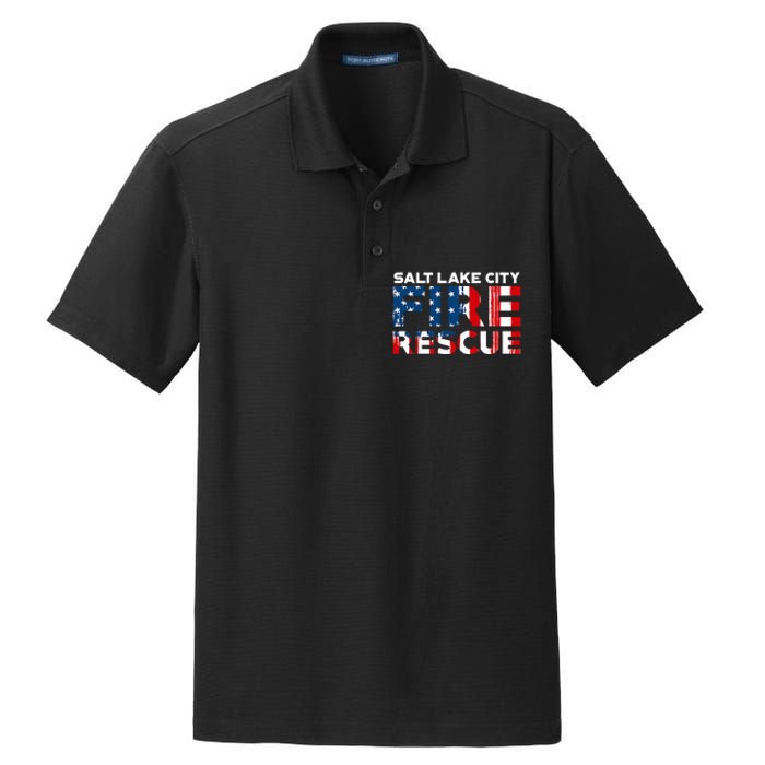 Salt Lake City Utah Fire Rescue Department Firefighters Duty Dry Zone Grid Polo